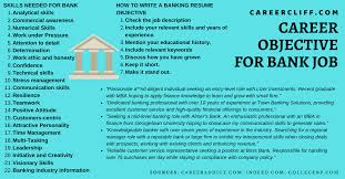 List experience and skills that demonstrate your capacity to perform basic mathematical . 100 Resume Career Objective Statement Examples For Bank Career Cliff