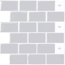 Backsplash wall our first example is a. Self Adhesive Stick On Splashback Wall Tiles Grey Subway Tile Backsplash Stickers For Kitchen Splashbacks 12 X 12 5 Sheets Peel And Stick Wall Tiles Backsplash For Kitchen Bathroom Marble Tiles Stone Tiles