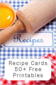 Navy and lemon recipe cards. 55 Free Printable Recipe Cards A Nice Collection