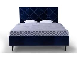 Lit gigogne 140 190 luxe cache sommier 140 190. Lit Adulte 140x190 Cm Velvet Coloris Marine Vente De Lit Adulte Conforama