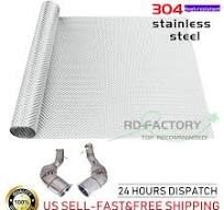 Exhaust Heat Shield Embossed 304 stainless steel Material Muffler Wrap  Barrier