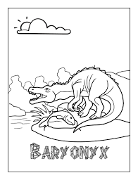 Decided i wanted to relax a bit and color one of the pages out of my dinosaur coloring book. Printable Dinosaur Coloring Pages Baryonyx