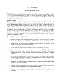 Real estate broker job description template. Job Description Associate Brokerage Services Company