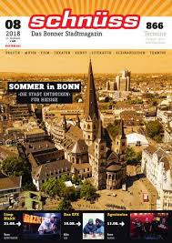 Das bonner münster lädt in den sommermonaten zu besonderen veranstaltungen in die basilika und in den. Schnuss 2018 08 By Schnuss Das Bonner Stadtmagazin Issuu