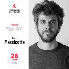 Je suis très heureux d'être nominé pour le prix Videre dans la catégorie  Relève en arts visuels. Félicitation à ma consoeur Alexanne Dunn et à mon  confrère Philip Gagnon pour leur nomination.