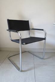 Chaises cuir marcel breuer, fauteuils wassily marcel breuer,. Fauteuils Style Marcel Breuer En Cuir Noir Luckyfind