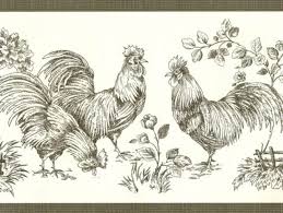 Toile wallpaper is unique because it is designed to work with the different parts of the room, almost blending into the background. Rooster Kitchen Bath Gallery Collection Black Toile Wallpaper Border Nkb4510 For Sale Online Ebay