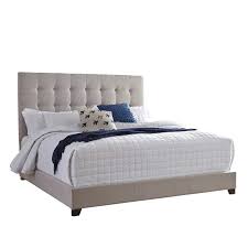 Hillsdale lusso queen headboard with rails in white. Dolante Beige Fabric Queen Platform Bed Weekends Only Furniture