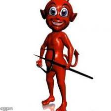 Red devil tail isolated on white background. Cartoon Little Devil 3d Models Stlfinder