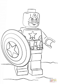 Lego Captain America Super Coloring Lego Coloring Pages Avengers Coloring Pages Captain America Coloring Pages