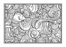 Coloring pages of sea animals. Vector Sea Creatures Doodle Background Adult Coloring Page With Wandsticker Wirbel Rechteck Gewirr Myloview De