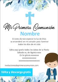 Colección de kemono.es • última actualización hace 5 días. Las Mejores Invitaciones Para Primera Comunion Nino Para Editar 2020