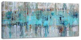Blue room ii wall art by christina long from great big canvas. Large Abstract Wall Art Decor Mint Green Gray Canvas Prints For Living Room Bedroom Big Artwork Home House Office Wall Decoration 24x48inch Buy Online In Grenada At Grenada Desertcart Com Productid 92861459