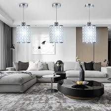 60w Crystal Pendant Light Fixture Hanging Ceiling Kitchen Island Chrome Set 3 For Sale Online