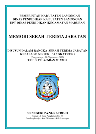 Memori Serah Terima Jabatan Kepala Sekolah 2017 Sd Negeri Pangkatrejo
