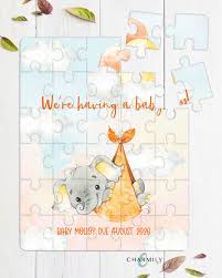 Maybe you would like to learn more about one of these? Elephant Gender Neutral 30 Piece Puzzle A4 Baby Announcement Pregnancy Grandparents Sister Brother Charmily Co
