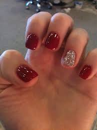 Xmas Nail Art Red Gel Nails Red Nails Makeup Nails