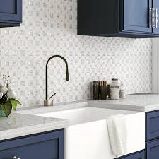 Ultimate backsplash guide for your kitchen remodel or planning. 12 2 X 12 2 Geometric Pearl White Thassos Shell Tile