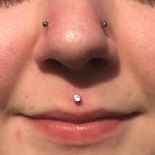 Fresh Philtrum And Fresh Double High Nostril Piercings On Bby Cakesss This Was My First Time Ever Performing High N High Nostril Piercing Piercings Body Mods
