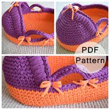 Doll Moses Basket Pattern Crochet Pattern Doll Basket Pattern Doll Bassinet Pattern Doll Crochet Basket T Shirt Yarn Basket For Doll Crochet Patterns Doll Bassinet Crochet