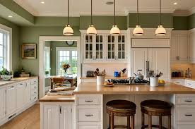 green kitchen walls
