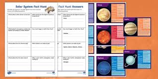 Solar system printable worksheets pack. Solar System Fact Hunt Worksheet Teacher Made