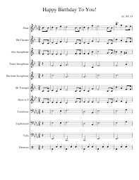 Beginners level free trumpet sheet music. Happy Birthday To You Sheet Music For Trumpet In B Flat Trombone Flute Drum Group More Instruments Mixed Ensemble Musescore Com