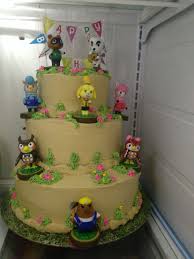 Animal Crossing Birthday Cake Made From Amiibos Animal Crossing Anime Animals Animals