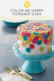 Color Me Happy Fondant Cake Recipe Cake Decorating With Fondant Simple Fondant Cake Cake Decorating For Beginners