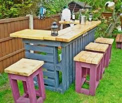 Un Bar De Jardin En Palettes A Faire Vous Meme Diy Patio Meubelprojecten Buitentafels