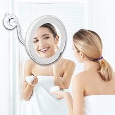 10x Led Mirror Makeup Mirror Flexible Mirror Illuminated Magnifying Vanity Mirrors With Light Make Up Miroir Bathroom Mirrors Makeup Mirrors Aliexpress