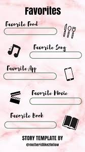 Favorites Instagram Story Games Instagram Story Templates Instagram Story Questions Story Template Instagram Story