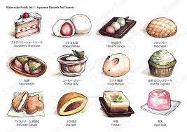 Watercolor Foods Collection Sample Watercolor Food Japan Food Food Drawing