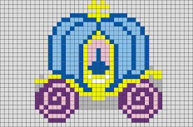 Cinderella Coach Pixel Art Pixel Art Pixel Art Grid Perler Bead Art