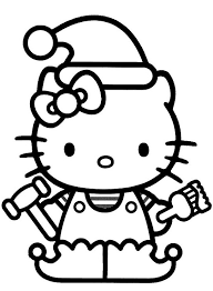 Click the hello kitty christmas coloring pages to view printable version or color it online (compatible with ipad and android tablets). Cute Hello Kitty Christmas Coloring Pages