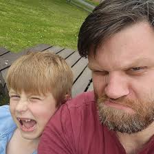 Just a man and his beloved grass 😂