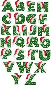 Santa Hat Alphabet Christmas Lettering Christmas Alphabet Lettering