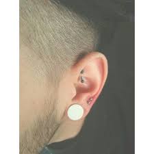 Not Quite Cartilage Not Quite Lobe My Two New Piercings Also I Have My Rook Piercing And Ears Stretched To Cool Ear Piercings Men S Piercings Ear Piercings