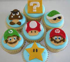 I created this party with my fantastic readers in mind so i could put it on my blog. Mario Cupcake Ideas Super Mario Brothers Inspired Fondant Cupcake Toppers Fondant Cupcake Toppers Super Mario Brothers Party Fondant Cupcakes