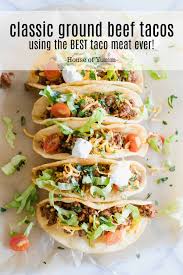 Classic Ground Beef Tacos Recipe Ground Beef Tacos Tacos Beef Beef Recipes