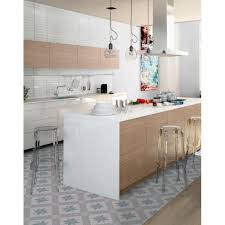 Carrelage Gres Cerame Effet Carreau Ciment Barcelona Star 25x25cm Casalux Home Design Carreaux Ciment Decoration Interieure Cuisine Cuisine Moderne Blanche