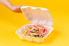 Reliance™ 8.5 Bagasse Clamshell Containers