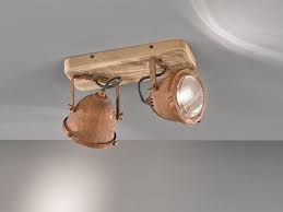 4 x 4w gu10 led leuchtmittel, 400lm, warmweiß) modern wohnzimmer led deckenspot. Fischer Honsel Led Deckenstrahler Industrial Style Wand Deckenlampe Mit Holz Brett Spots Metall Rost Optik 2 Flammig Rustikale Holz Lampen Online Kaufen Otto