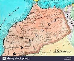 Im osten grenzt das land an algerien. Karte Von Marokko Marokko Afrika Nord Maghreb Maghrib Reisen 1910er Jahre 1920er Jahre Des 20 Jahrhunderts Archivieren Carl Simon Geschichte Historische Karte Geographie Planen Stockfotografie Alamy