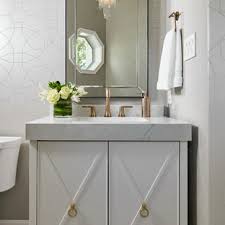 75 Beautiful Transitional Powder Room With White Cabinets Pictures Ideas May 2021 Houzz