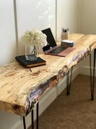 Live Edge Table Live Edge Desk Live Edge Sofa Table Desk Live Edge Ho Woodworking In 2020 Live Edge Desk Live Edge Table Diy Furniture Table