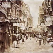 Wellington street of Hong Kong in 1880 by Li Gongjun on artnet
