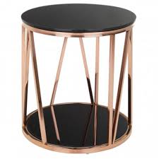 Sprinkle in bits of brass, gold, or chrome decor to turn your glam coffee table into a showstopper. Alvaro Rose Gold Side Table Modern Furniture Dining Side Tables