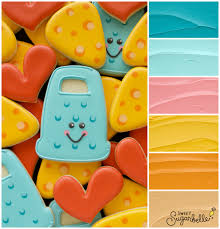 Youre Grate Punny Cheese Grater Cookie Icing Color Palette