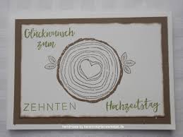 Holzerne Hochzeit Karte Zum 10 Hochzeitstag Stempelset Forever Always Von Stampin Mit Bildern Geschenke Holzerne Hochzeit Holzerne Hochzeit 10 Hochzeitstag Geschenk